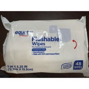 Equate Fragrance Free Flushable Wipes 144 Count in 3 Packs